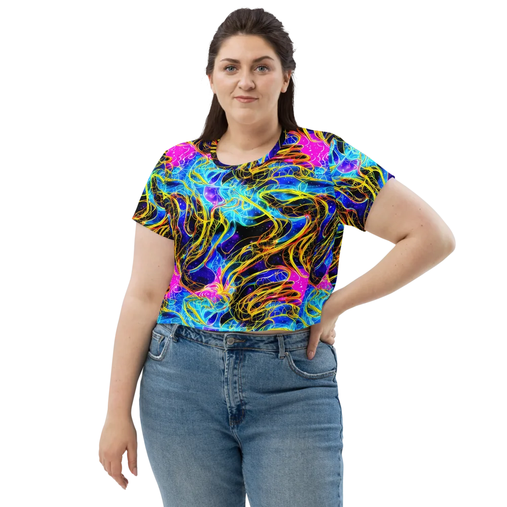 Galaxy Flux on Crop Tee — Front