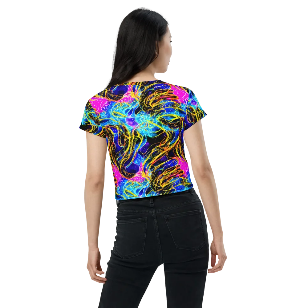 Galaxy Flux on Crop Tee — Back