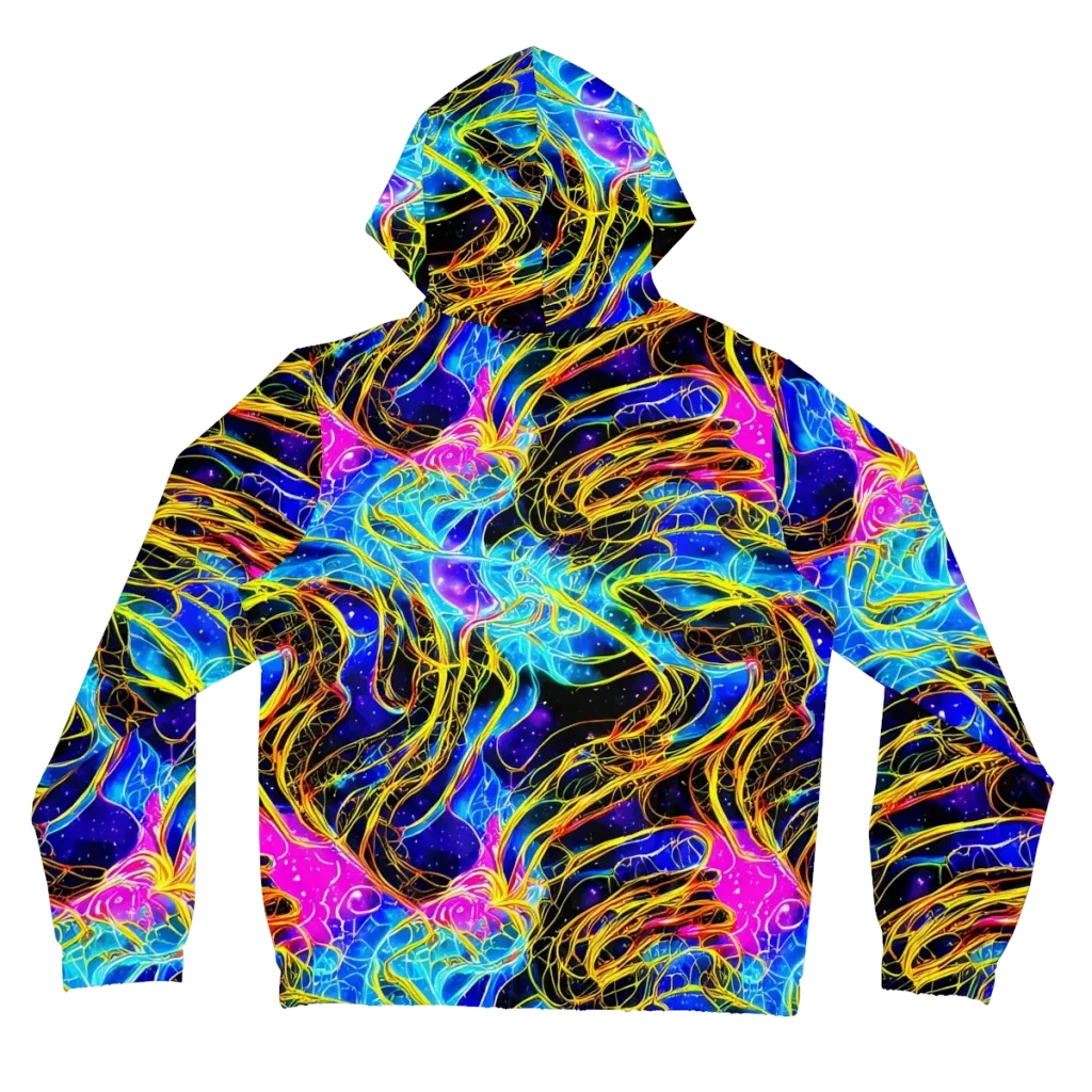 Galaxy Flux on Women's Full-Zip Hoodie — Back