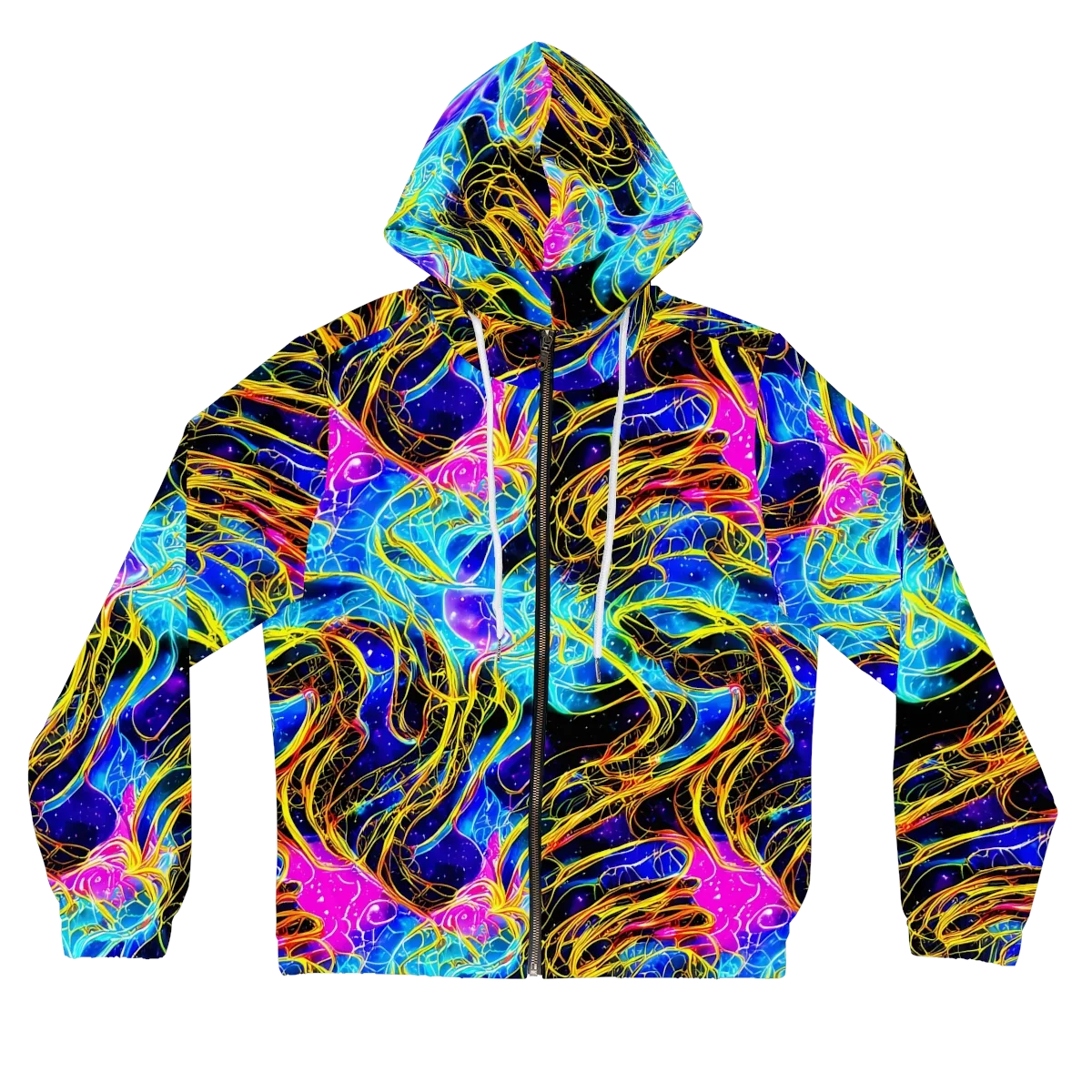 Galaxy Flux on Women's Full-Zip Hoodie — Front