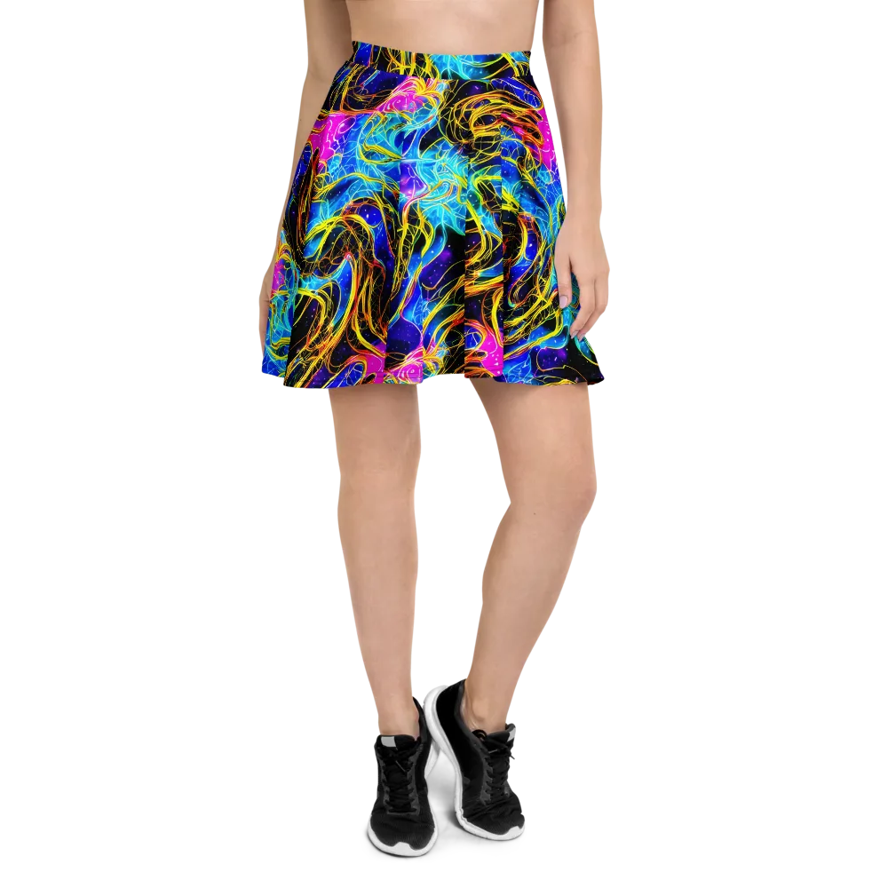 Galaxy Flux on Skater Skirt — Front