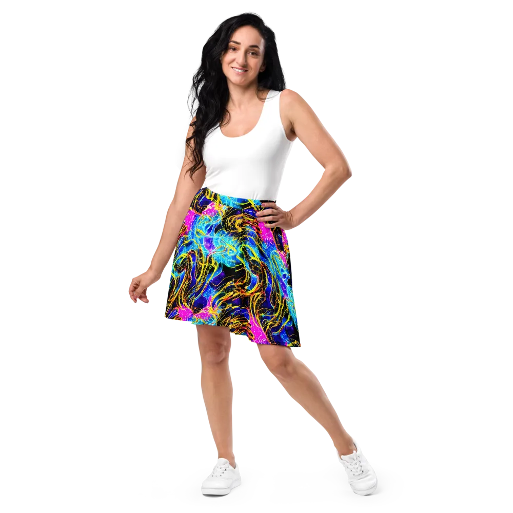 Galaxy Flux on Skater Skirt — Front