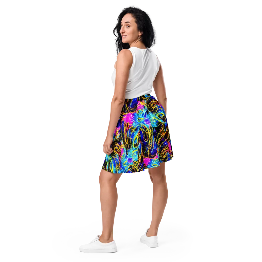 Galaxy Flux on Skater Skirt — Back