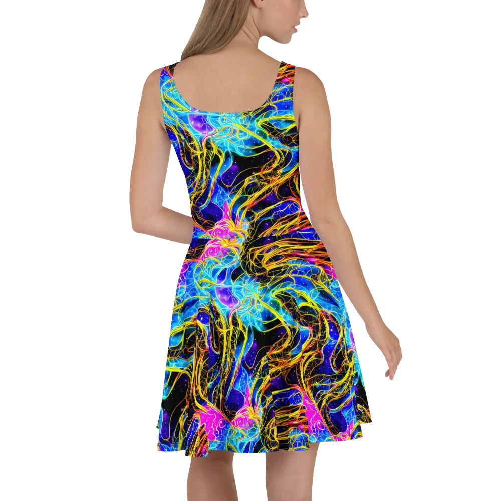 Galaxy Flux on Skater Dress — Back