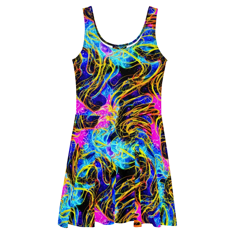 Galaxy Flux on Skater Dress — Front