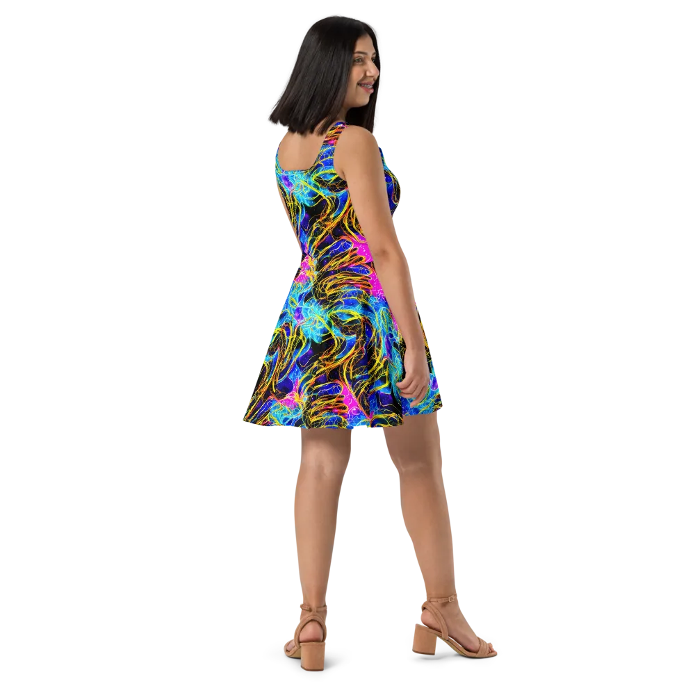 Galaxy Flux on Skater Dress — Right