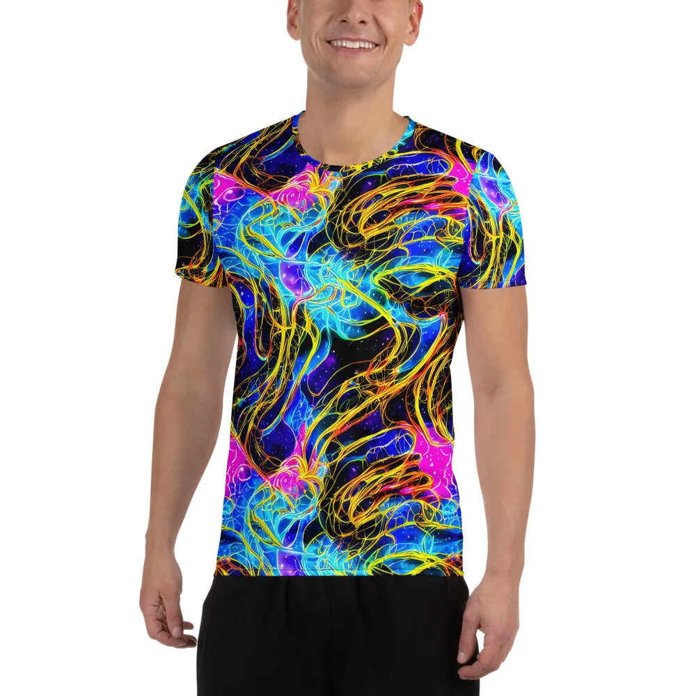 Galaxy Flux on Men's Athletic T-Shirt — Front