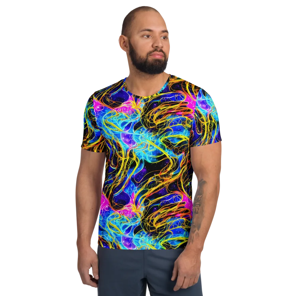 Galaxy Flux on Men's Athletic T-Shirt — Front