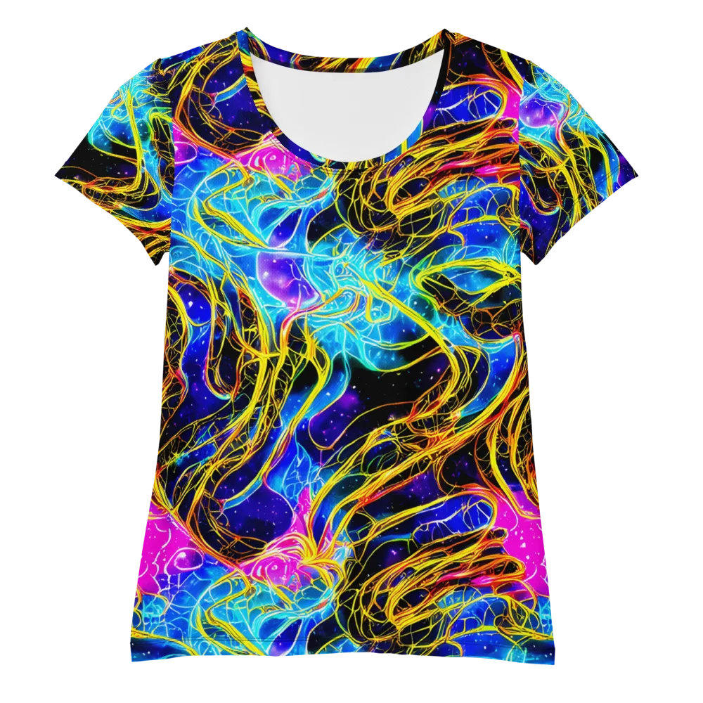Galaxy Flux on Women's Athletic T-Shirt — Front