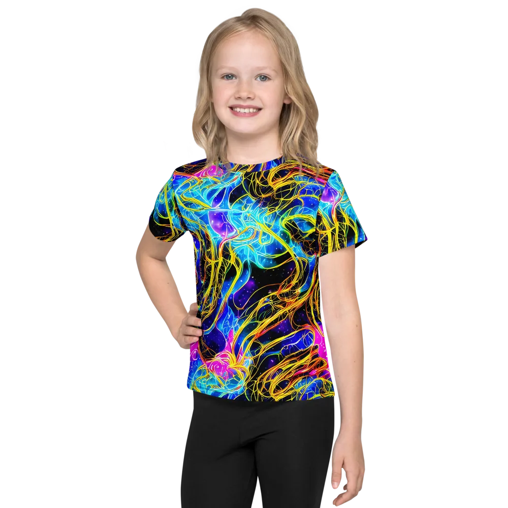 Galaxy Flux on Kids Crew Neck T-Shirt — Front