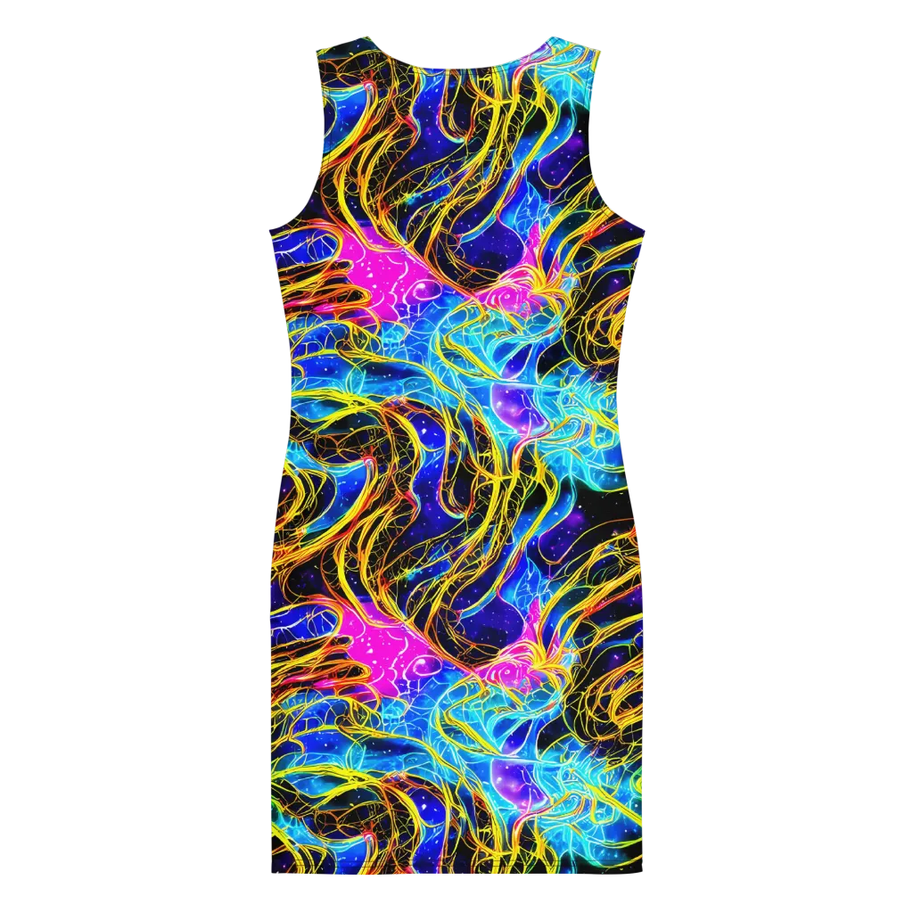 Galaxy Flux on Bodycon Dress — Back