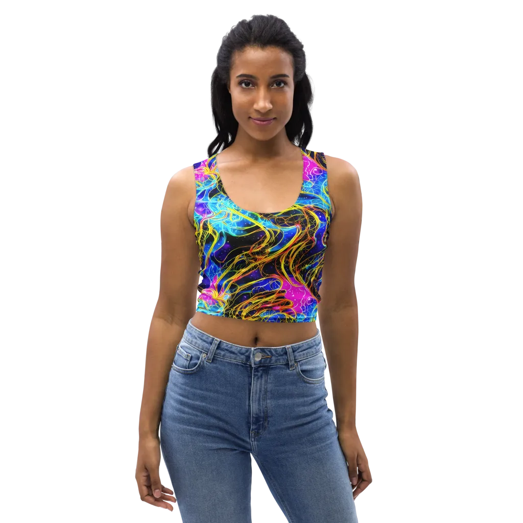 Galaxy Flux on Crop Top — Front