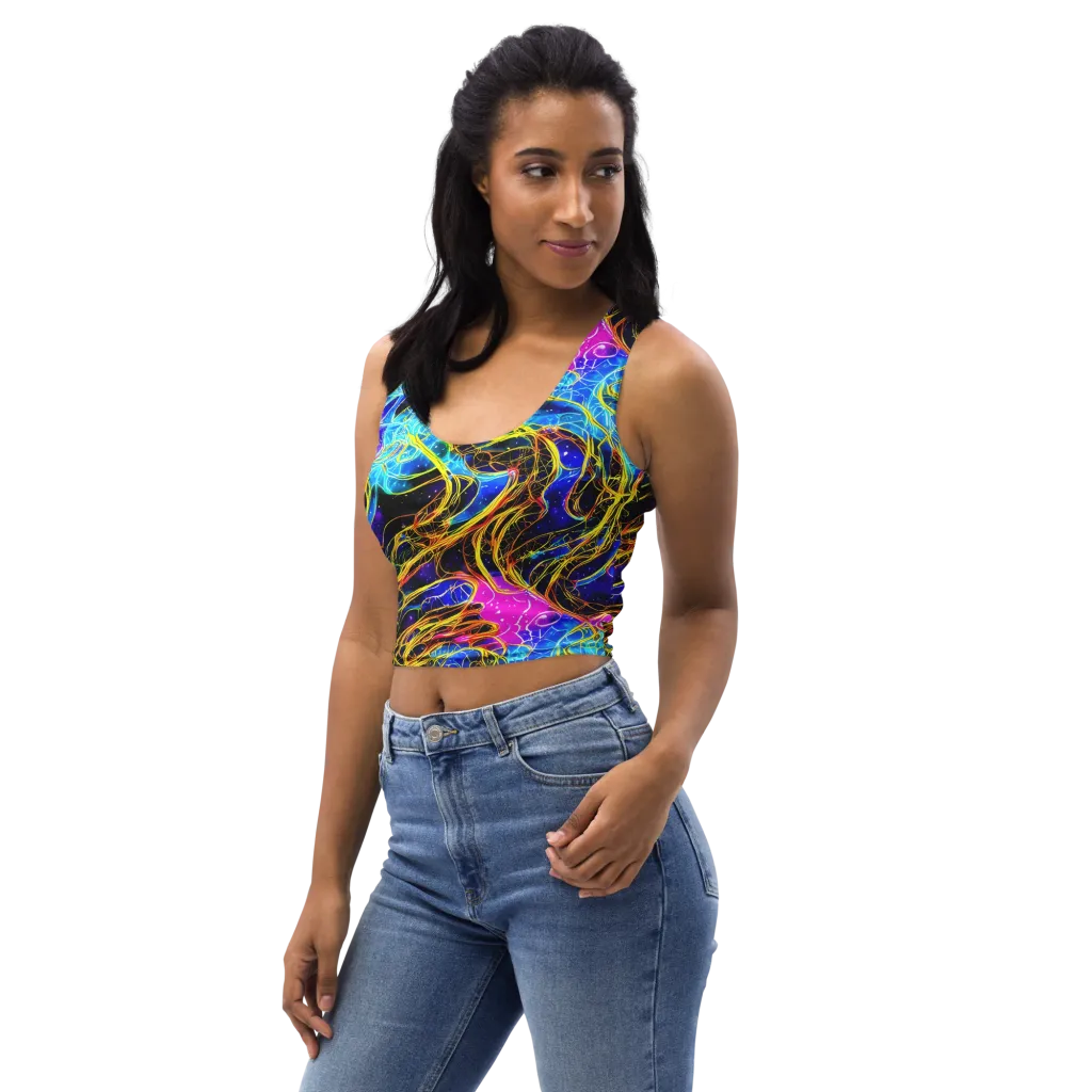 Galaxy Flux on Crop Top — Left Front