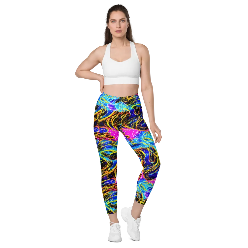 Galaxy Flux on Leggings with Pockets — Front