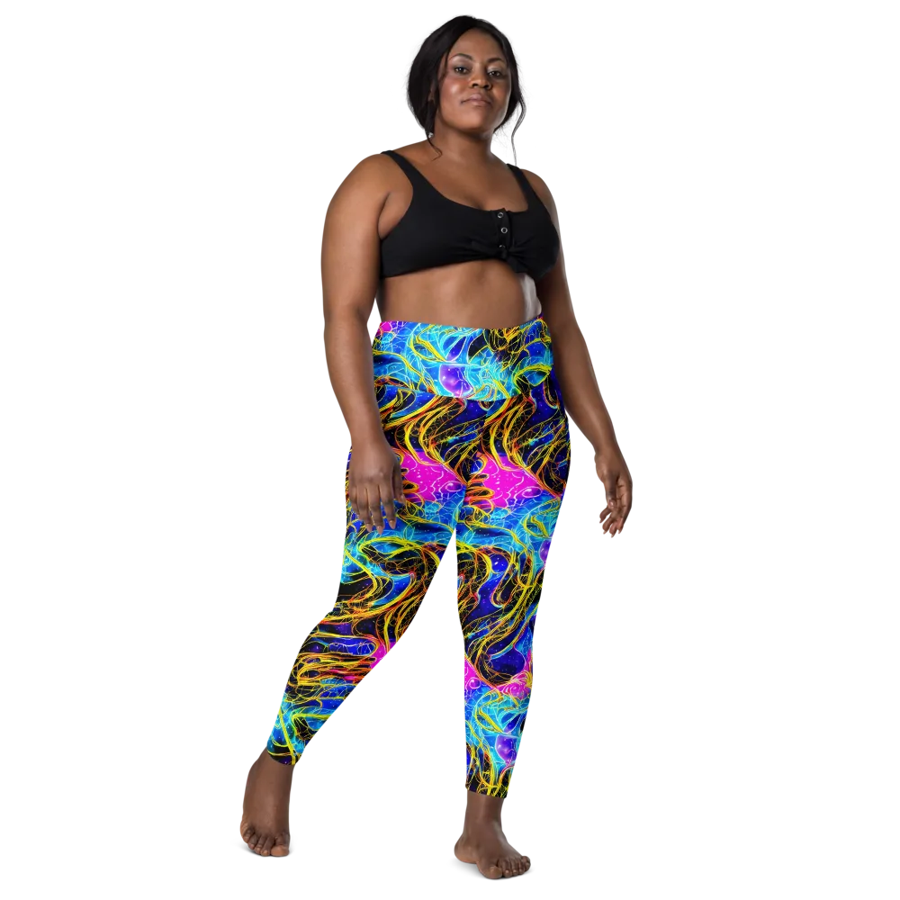 Galaxy Flux on Leggings with Pockets — Front