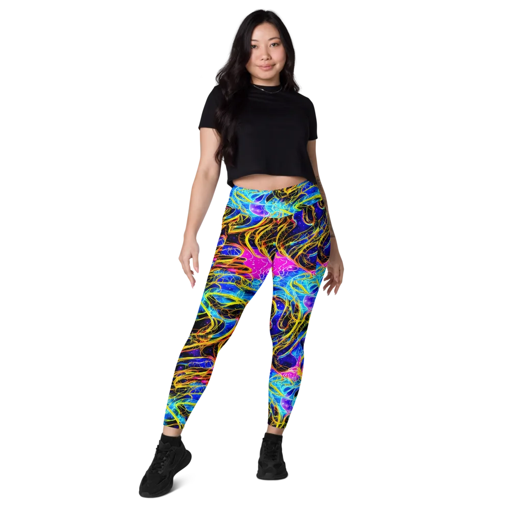 Galaxy Flux on Leggings with Pockets — Front