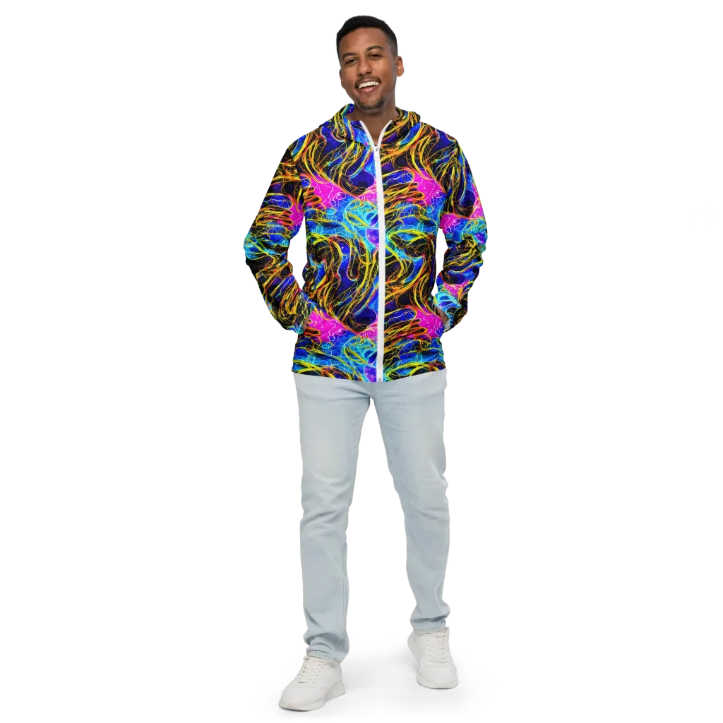 Galaxy Flux on Men's Windbreaker — Front