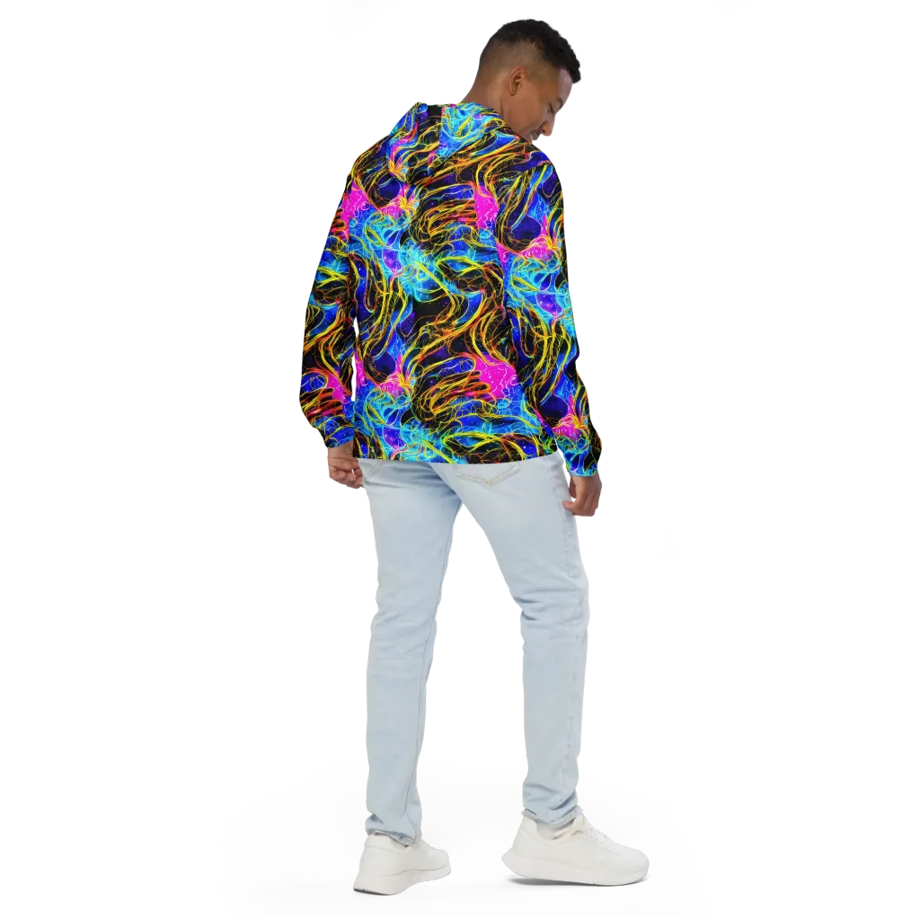 Galaxy Flux on Men's Windbreaker — Back