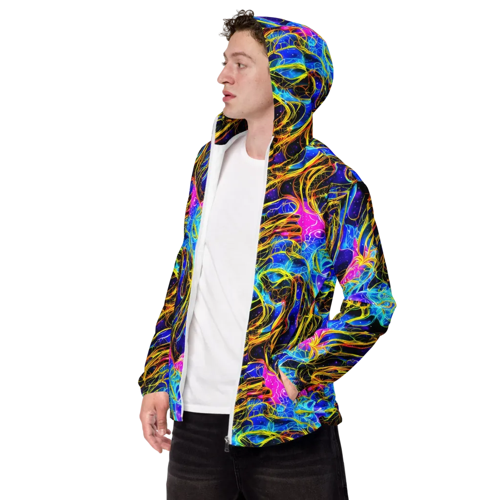 Galaxy Flux on Men's Windbreaker — Left Front