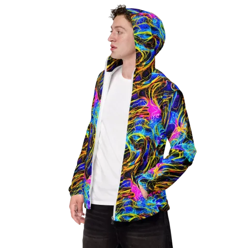 Galaxy Flux on a Men's Windbreaker
