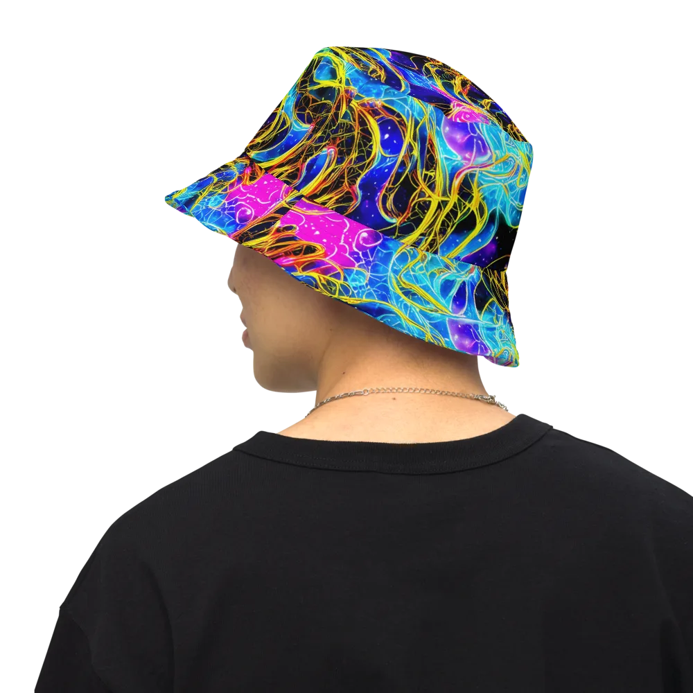 Galaxy Flux on Reversible Bucket Hat — Back Inside