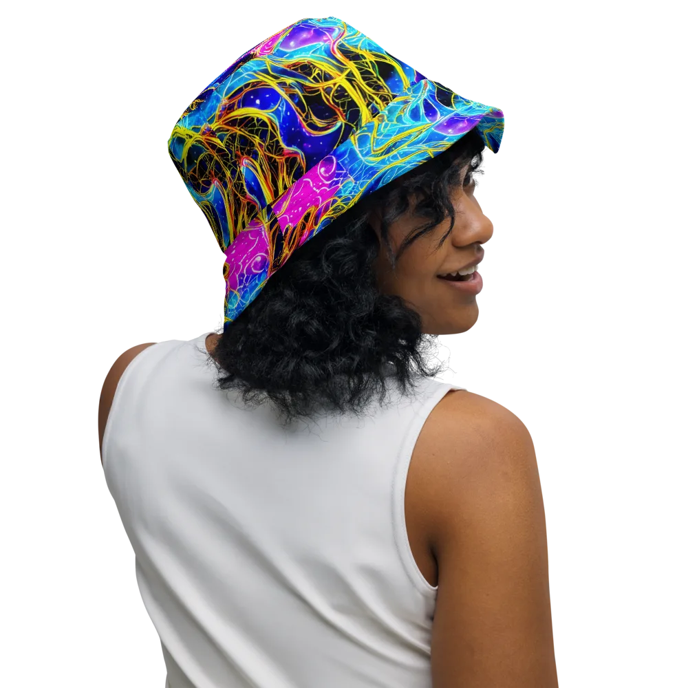 Galaxy Flux on Reversible Bucket Hat — Right Outside