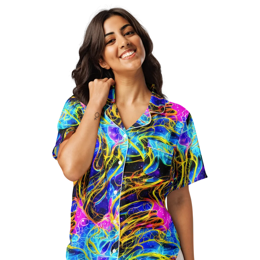 Galaxy Flux on Women's Short Sleeve Pajama Top — Front