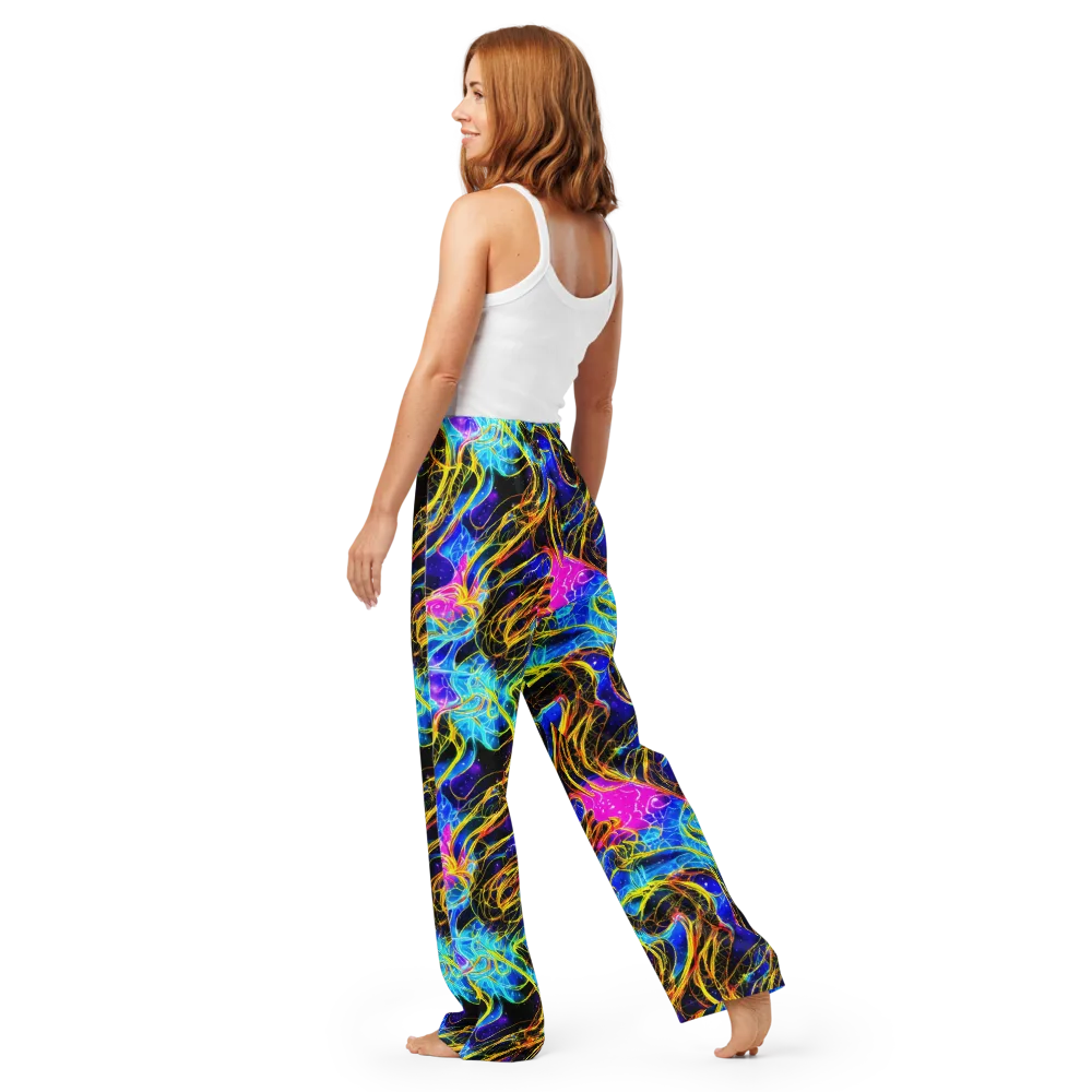 Galaxy Flux on Women's Pajama Pants — Back