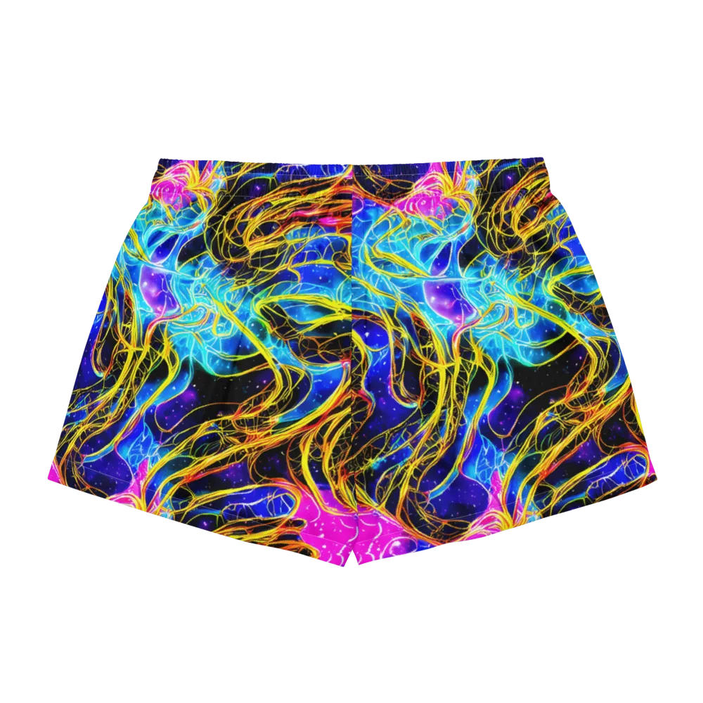 Galaxy Flux on Women's Pajama Shorts — Back
