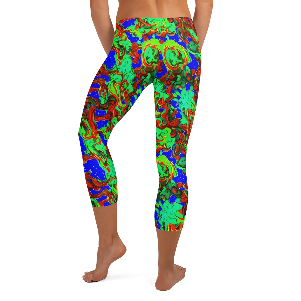 Ember Aquarium on Capri Leggings — Back