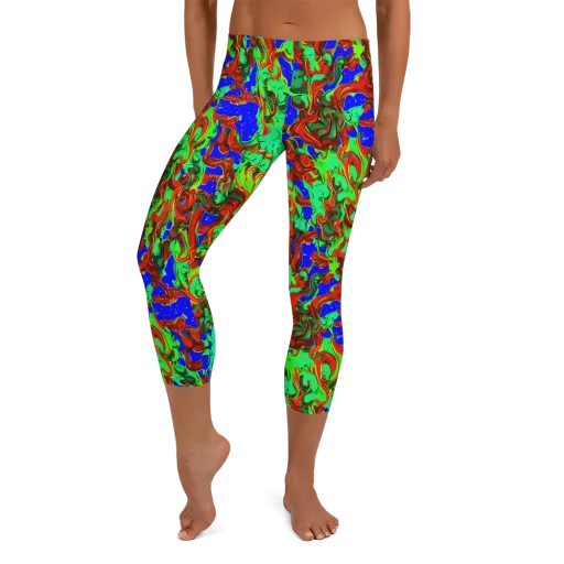 Ember Aquarium on a Capri Leggings