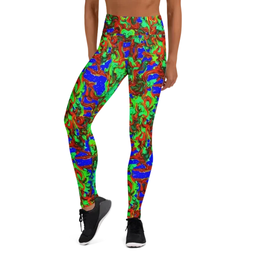 Ember Aquarium on a Yoga Leggings