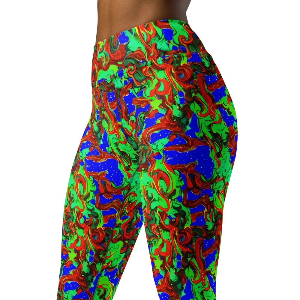 Ember Aquarium on Yoga Leggings — Left Front