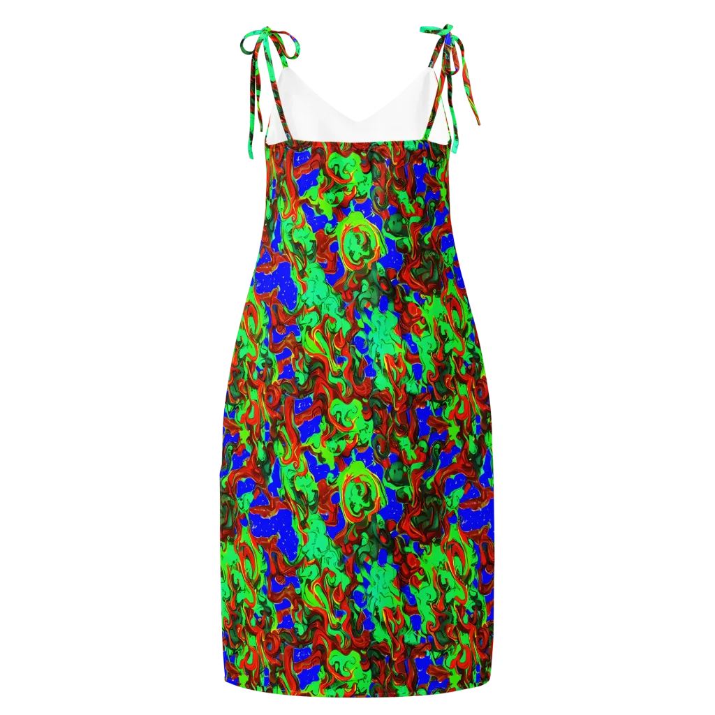 Ember Aquarium on Slip Dress — Back