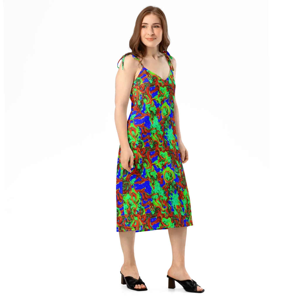 Ember Aquarium on Slip Dress — Right Front