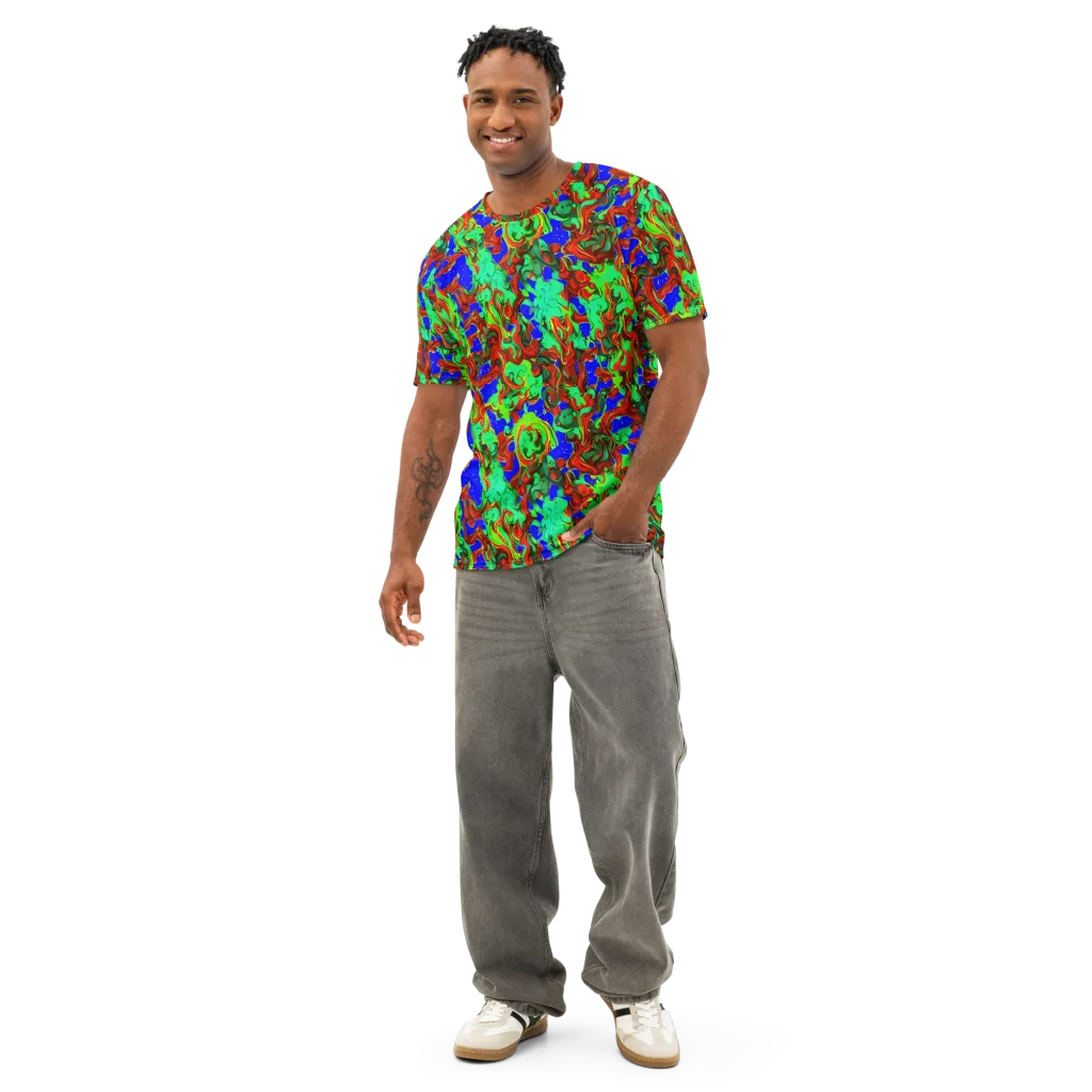 Ember Aquarium on Men's Cotton Crew Neck T-Shirt — Front
