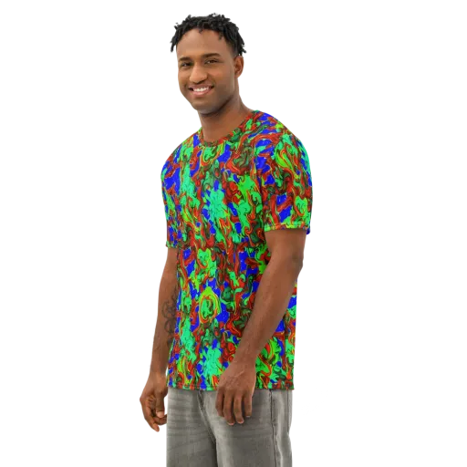 Ember Aquarium on a Men's Cotton Crew Neck T-Shirt