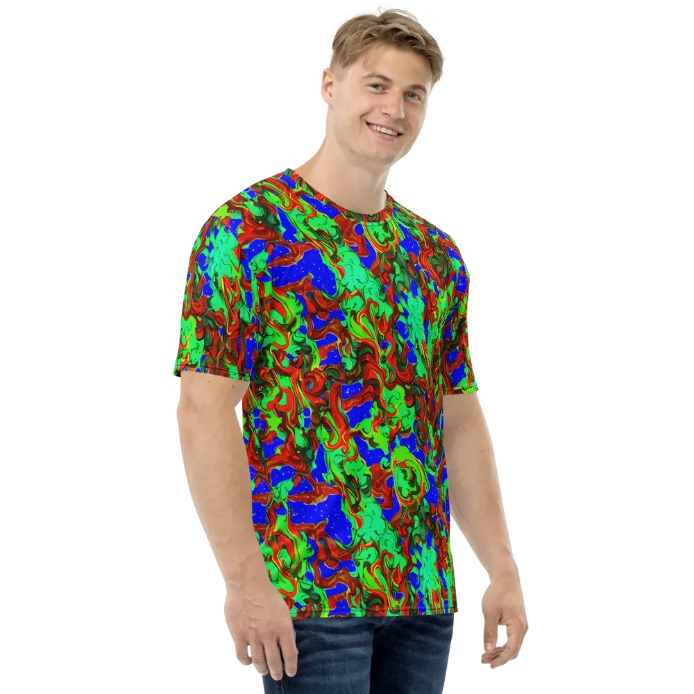 Ember Aquarium on Men's Crew Neck T-Shirt — Right