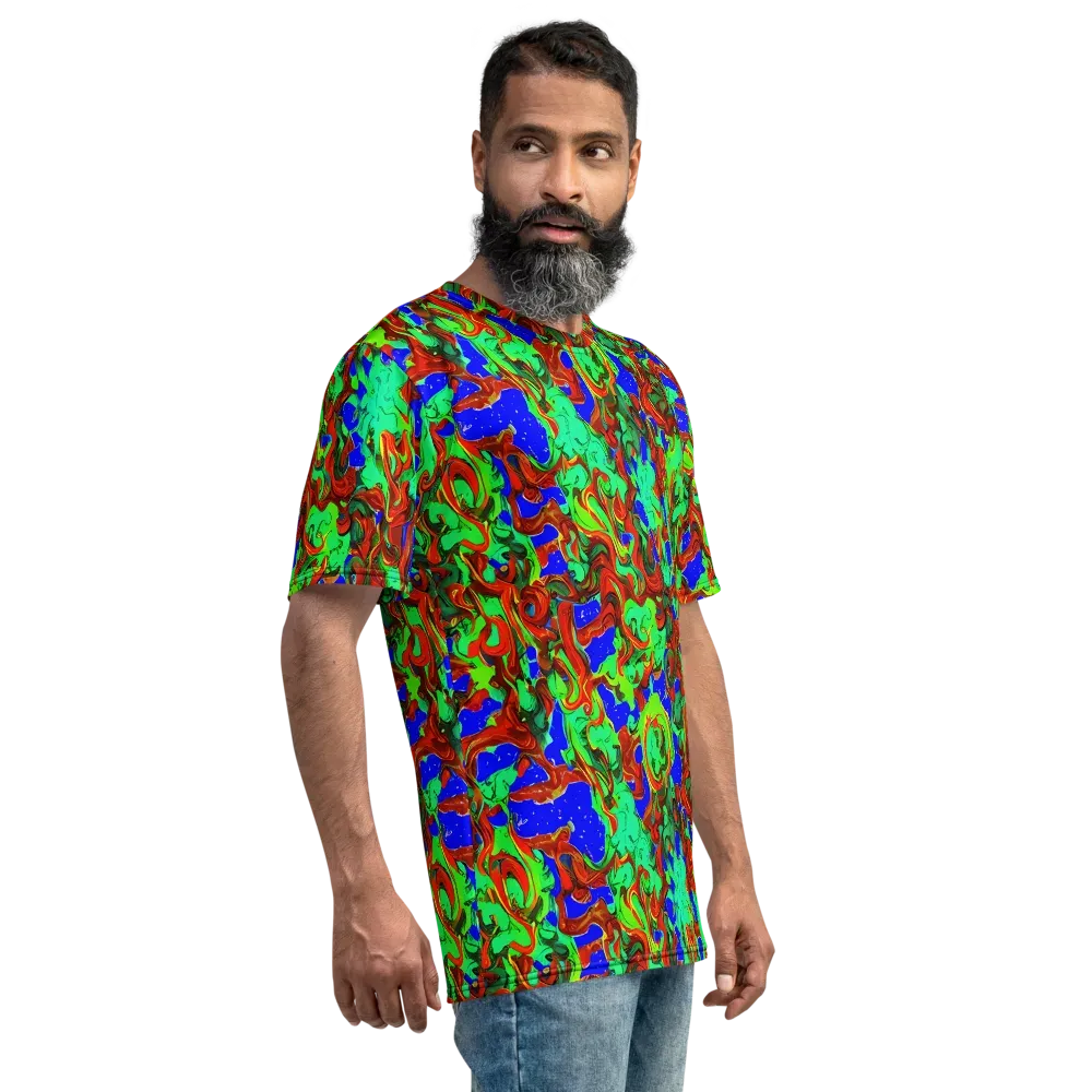 Ember Aquarium on Men's Crew Neck T-Shirt — Right