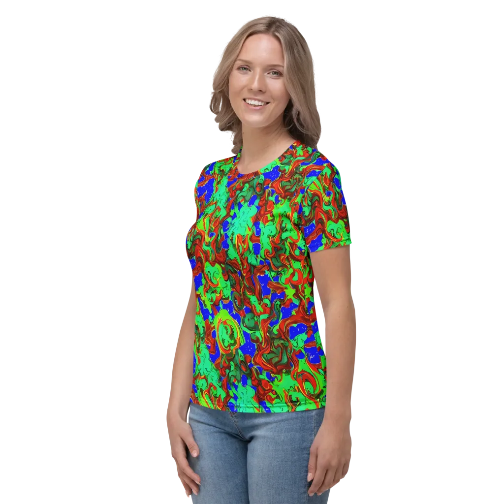 Ember Aquarium on Women's Crew Neck T-Shirt — Left