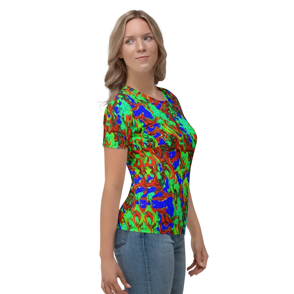 Ember Aquarium on Women's Crew Neck T-Shirt — Right