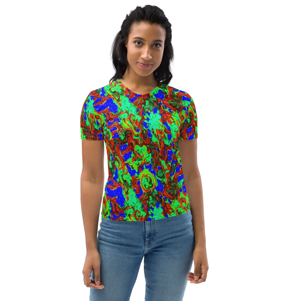 Ember Aquarium on Women's Crew Neck T-Shirt — Front