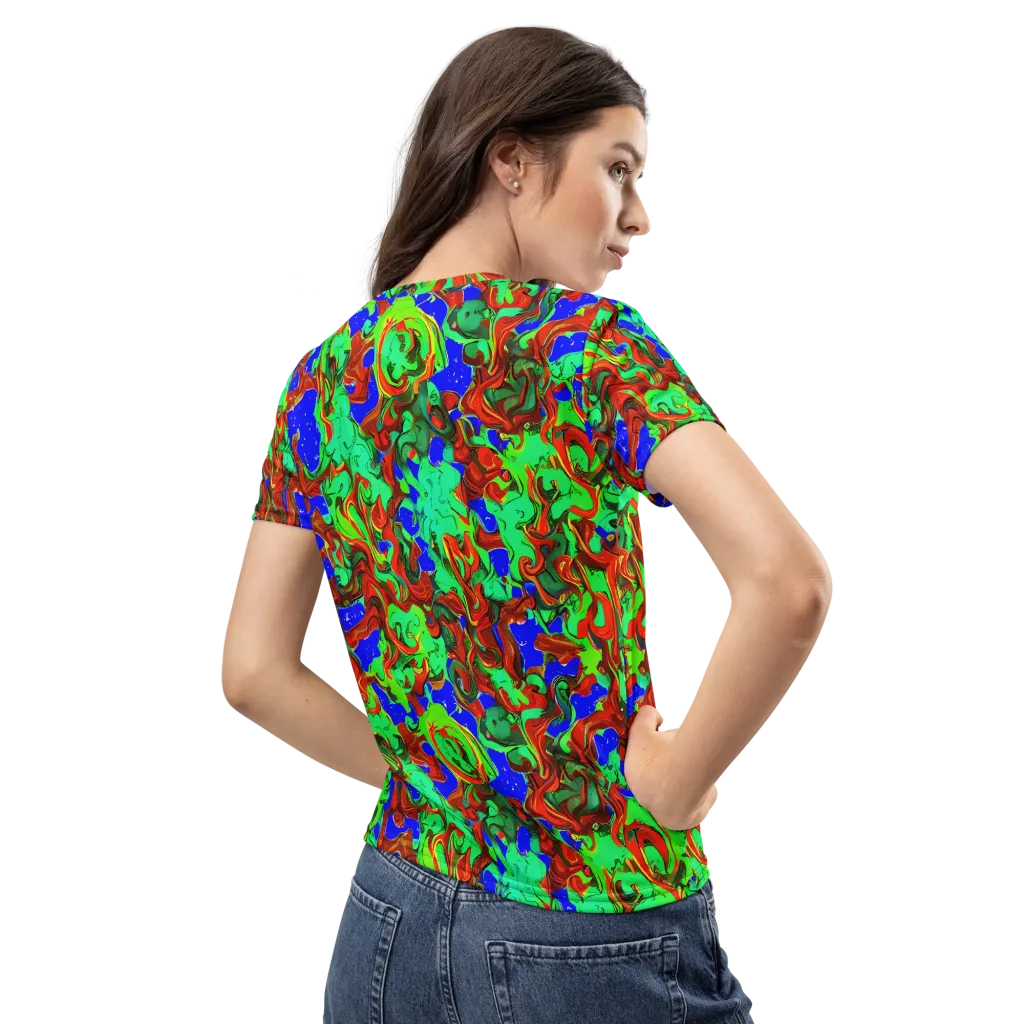 Ember Aquarium on Women's Crew Neck T-Shirt — Back