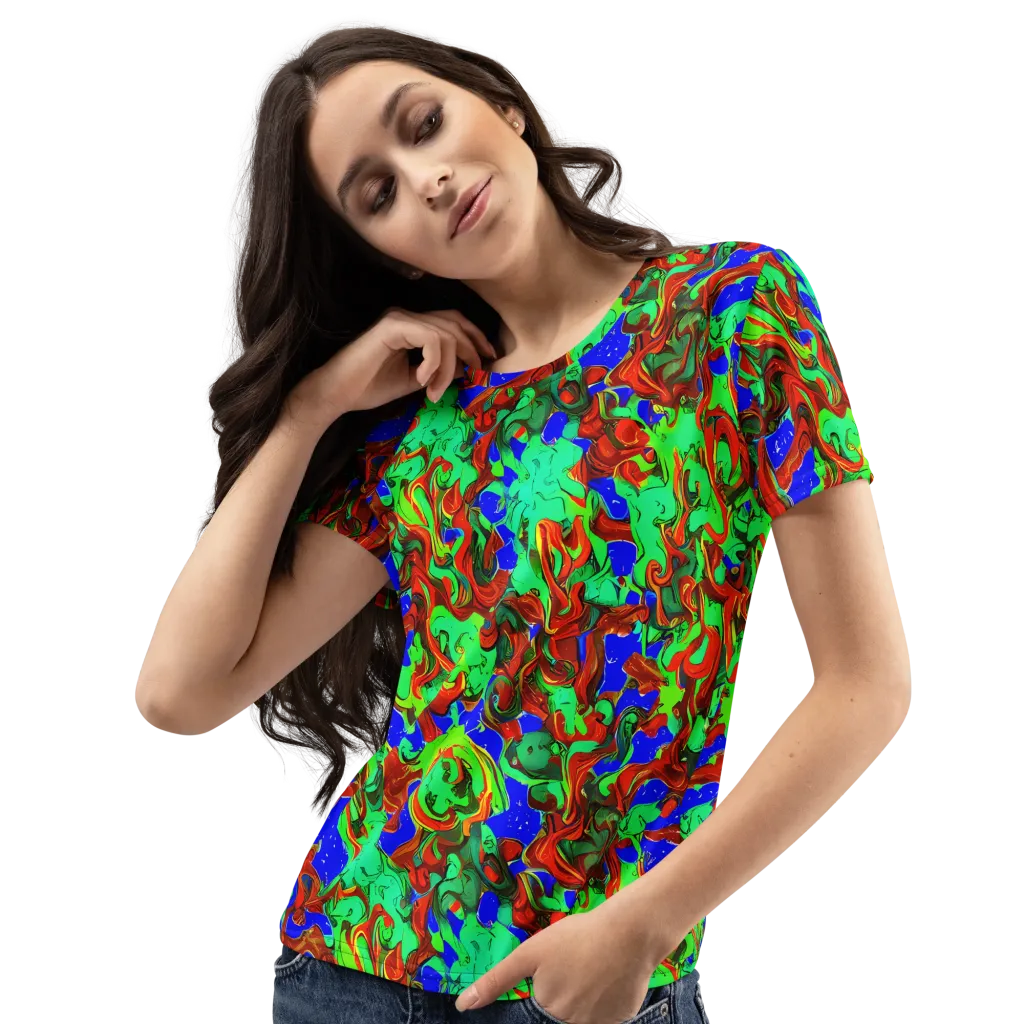 Ember Aquarium on Women's Crew Neck T-Shirt — Left Front