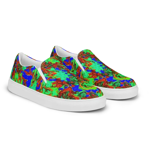 Ember Aquarium on a Men's Slip-On Canvas Shoes