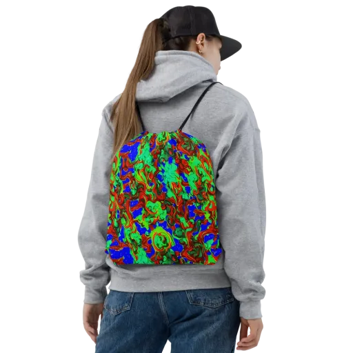 Ember Aquarium on a Drawstring Bag