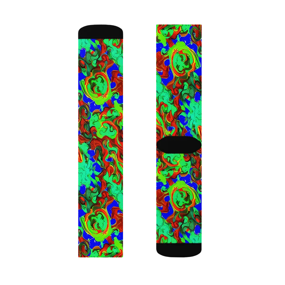 Ember Aquarium on Socks — Right Sock