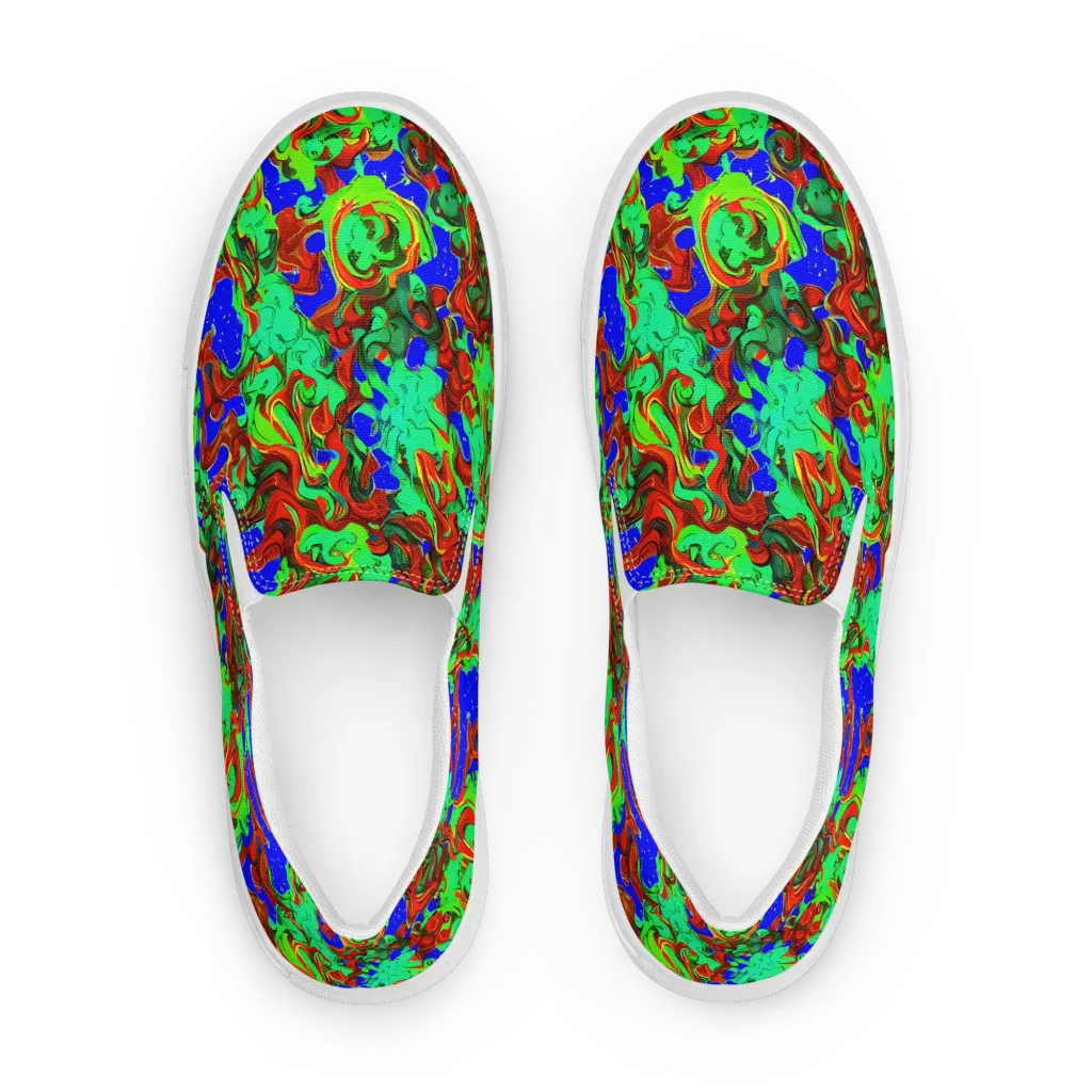 Ember Aquarium on Women's Slip-On Canvas Shoes — Front