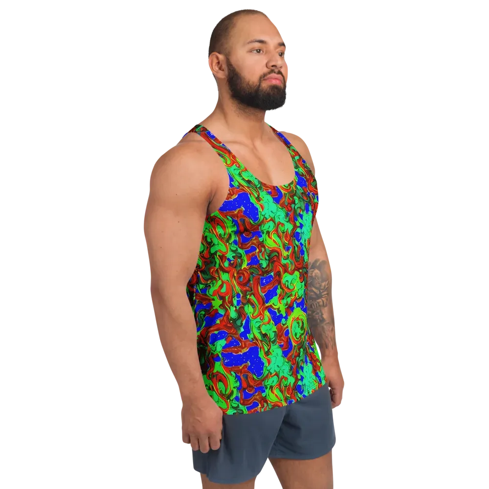 Ember Aquarium on Men's Tank Top — Right Front