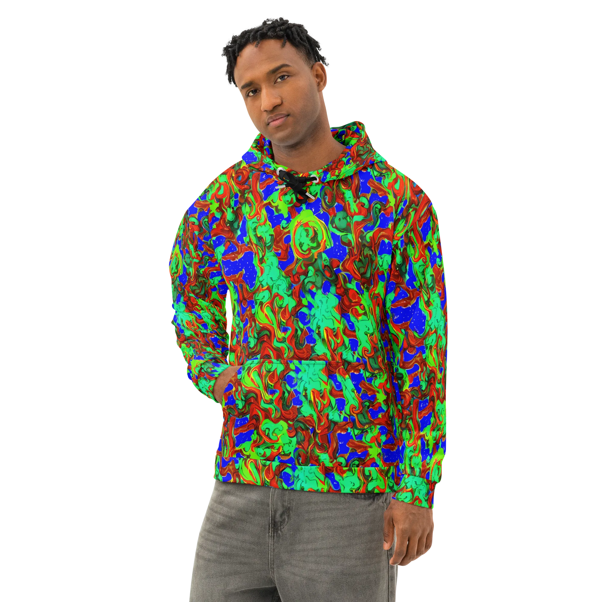 Ember Aquarium on Cotton Hoodie — Left Front